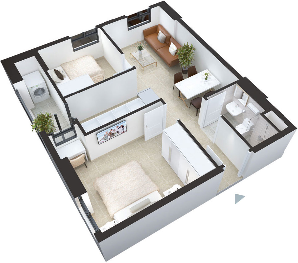 thiết kế căn hộ mẫu