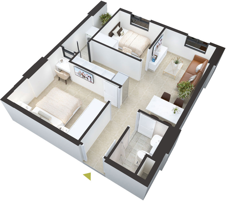 thiết kế căn hộ mẫu