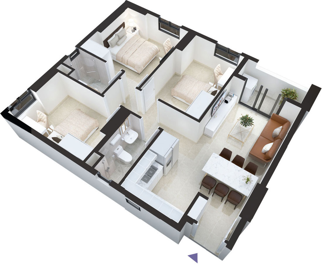 thiết kế căn hộ mẫu